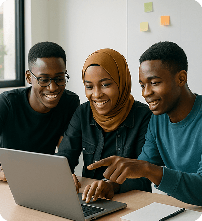 Students collaborating at Dselevura Academy